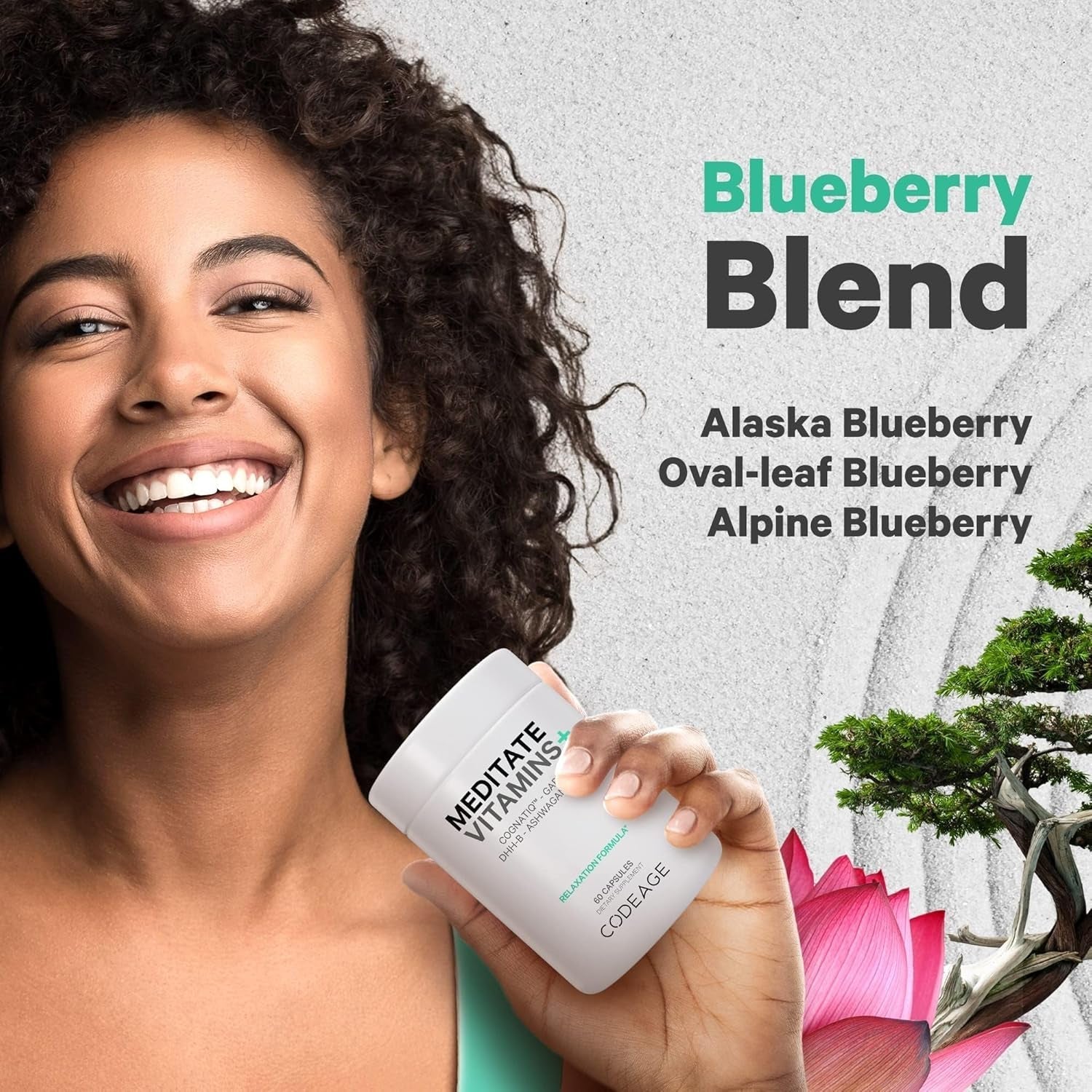 Codeage Meditate Vitamins+ Supplement - BDNF Brain Pills and Neuroprotein - 60 Capsules