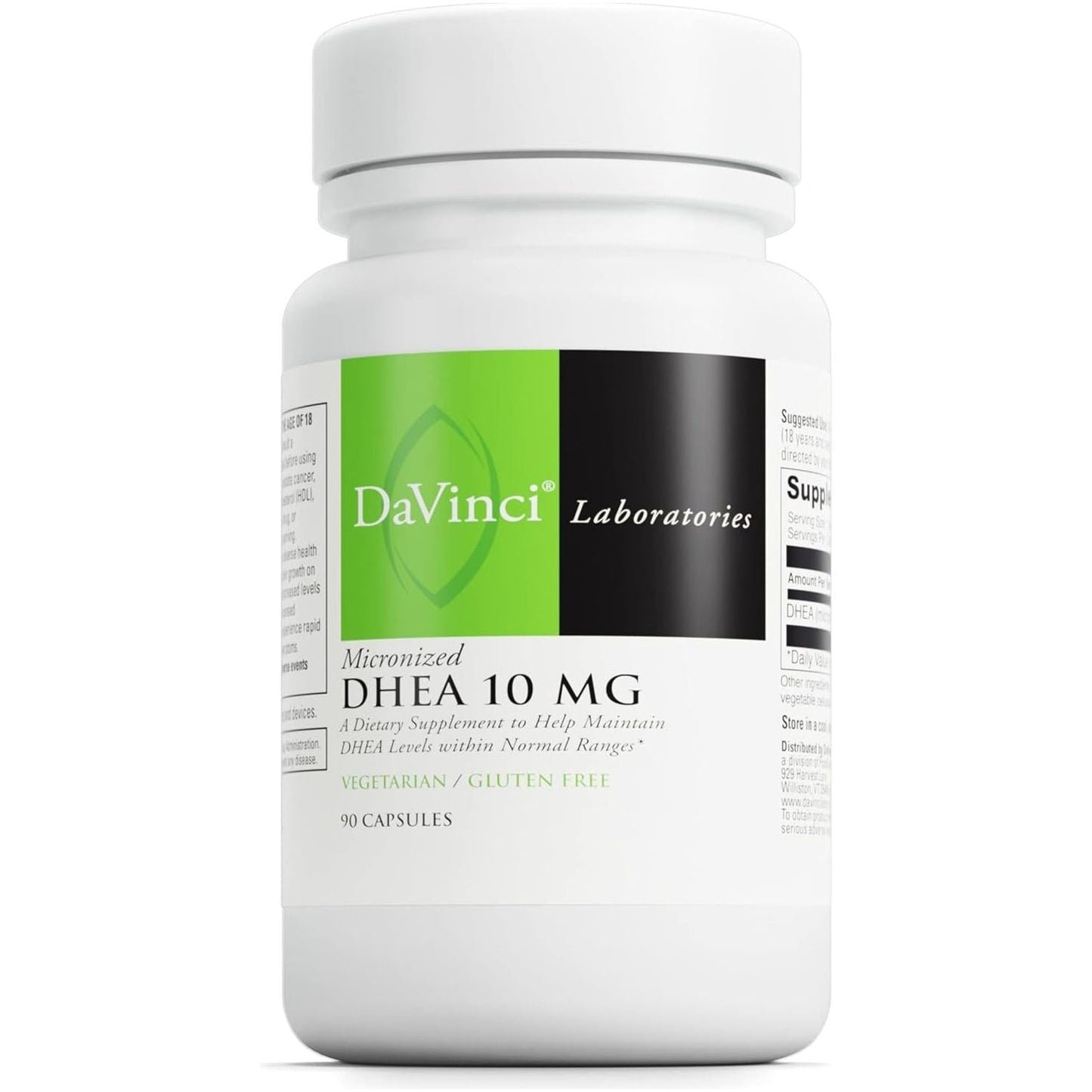 DAVINCI Labs Micronized DHEA 10Mg - Support Healthy Aging & Hormone Balance Thyroid Function 90 Caps