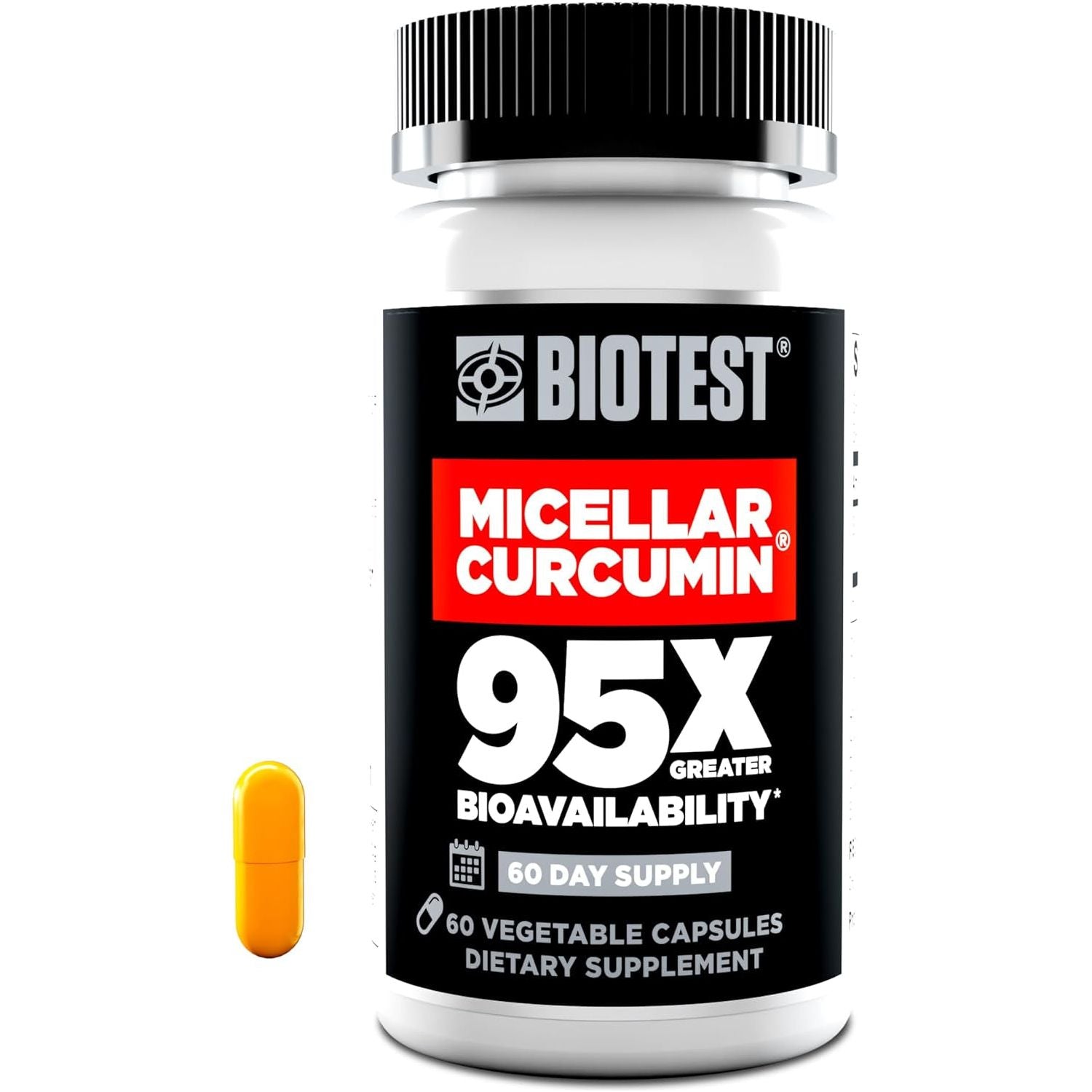 Biotest Micellar Curcumin for Joint Health, Healthy Inflammation Response & Recovery - 60 Capsules