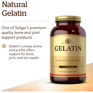 Solgar Gelatin 1680 Mg - Supports Bone, Joint & Skin Health - Gluten Free, Dairy Free - 83 Servings