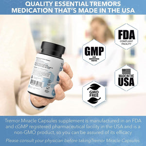 Tremor Miracle Capsules - Essential Tremor Herbal Capsule Supplement for Hands, Legs, Feet, Head Tremors