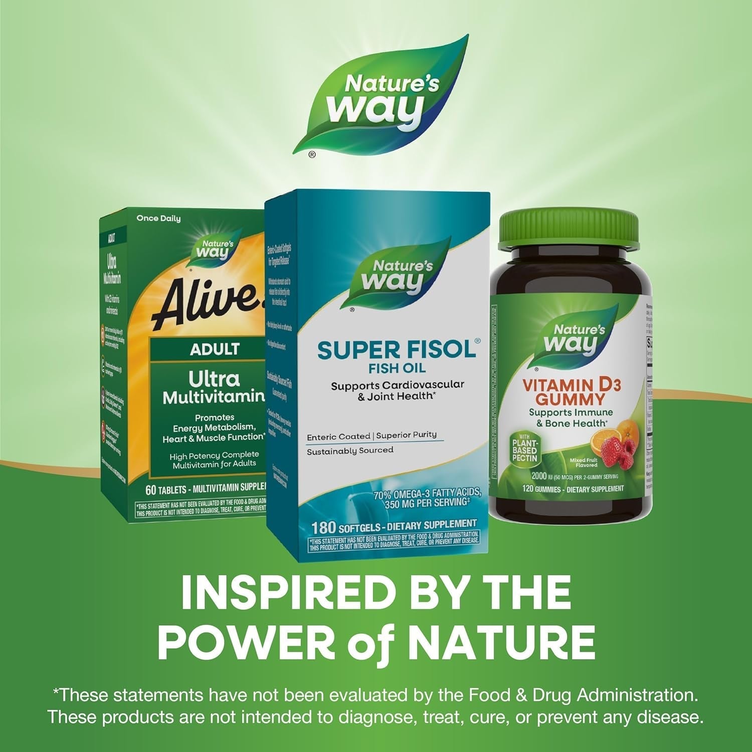 Nature'S Way Super Fisol Fish Oil (Omega 3), Supports Cardiovascular and Joint Health 180 Softgels