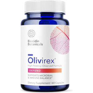 Olivirex High Potency Olive Leaf Combination by Biocidin - Immune Support Supplement (60Ct)