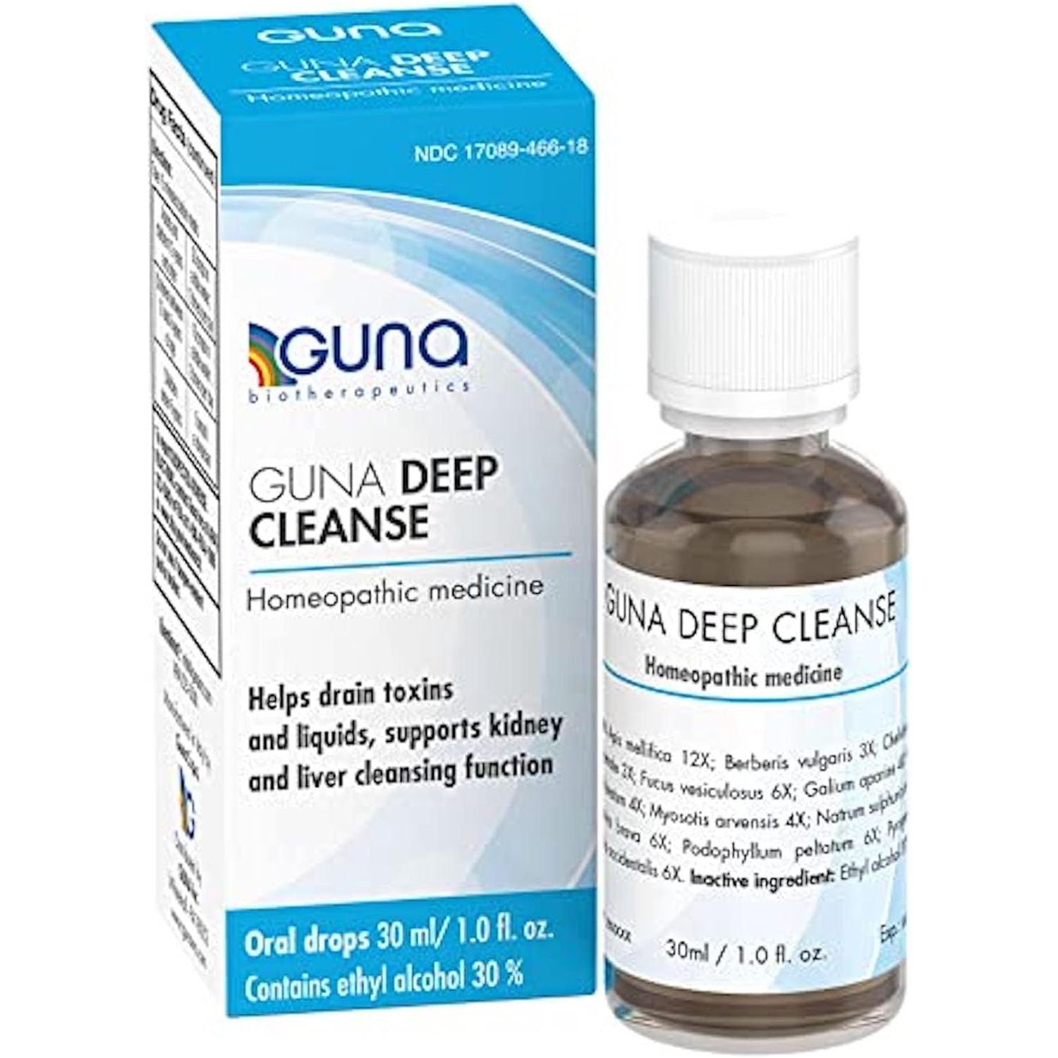 Guna Deep Cleanse Homeopathic All Natural Systemic Body Cleansing - 1 Ounce