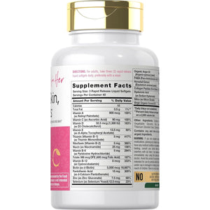 Carlyle Hair Skin and Nails Vitamin | 120 Softgels | Beauty Formula Supplement | with Biotin and Collagen | Non-Gmo, Gluten Free