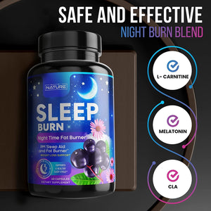 Night Time Fat Burner - Appetite Suppressant, Metabolism Booster and Sleep Support 60 Capsules