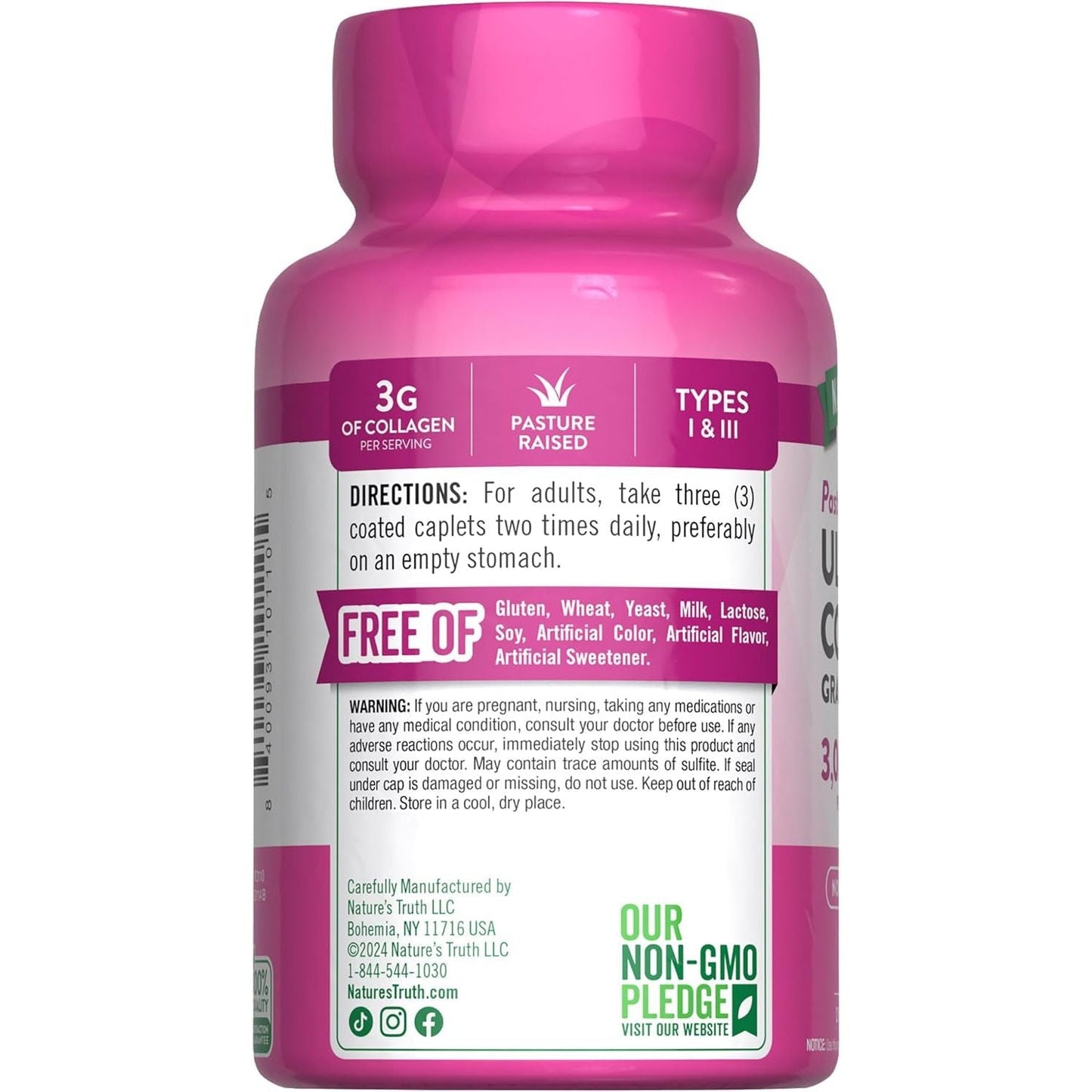 Nature'S Truth Collagen Peptides | 90 Caplets | Type 1 and 3 with Vitamin C