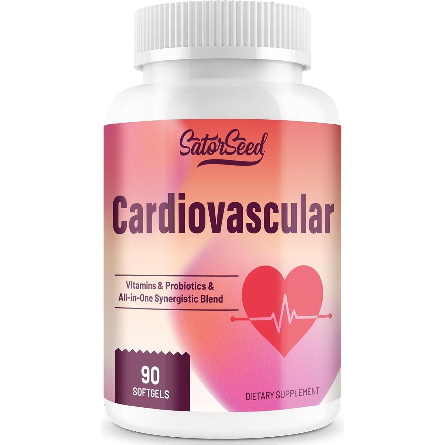 Cardiovascular Supplement 3000Mg – Vitamins, Probiotics, Omega-3, and Coq10 – 90 Softgels