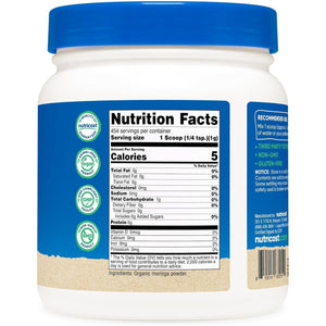 Nutricost Organic Moringa Powder 1LB (16Oz) - Gluten Free, Non-Gmo, Vegetarian Friendly
