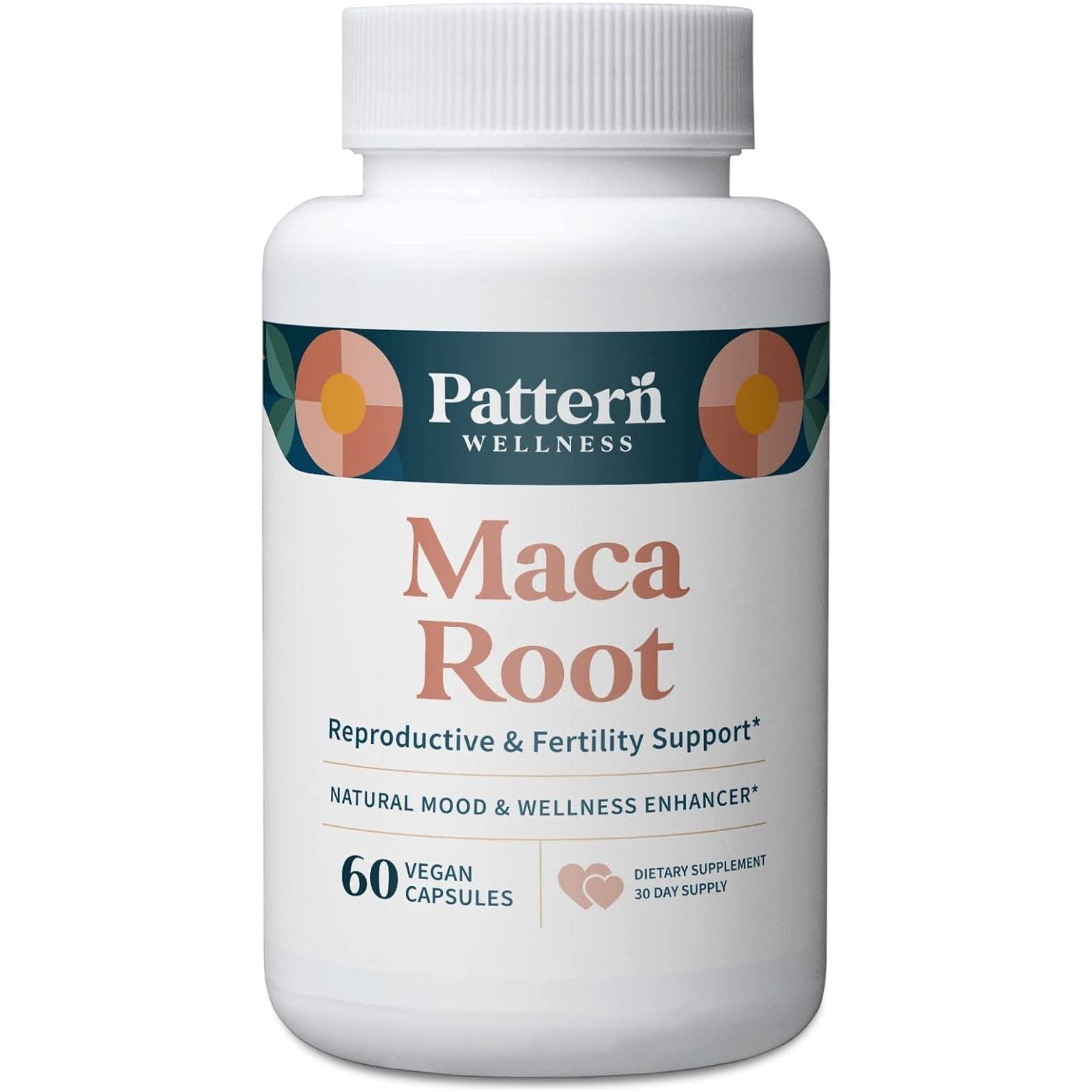 Pattern Wellness Maca Root - 10,000Mg - Unique Optimum Blend for Fertility, Reproductive & Whole Body Health - 60 Vegan Capsules