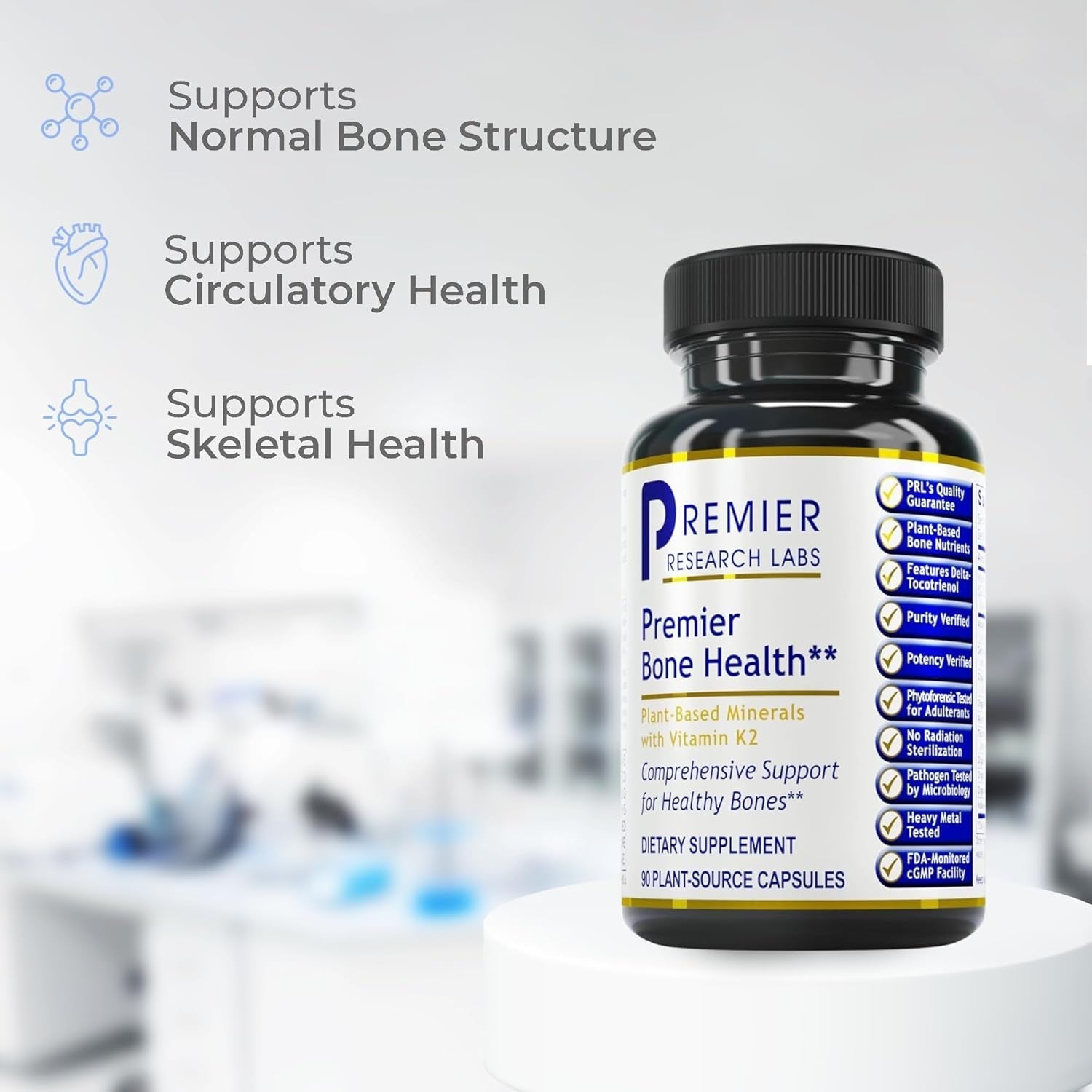 Premier Research Labs Premier Bone Health with Vitamin K2 - 90 Capsules
