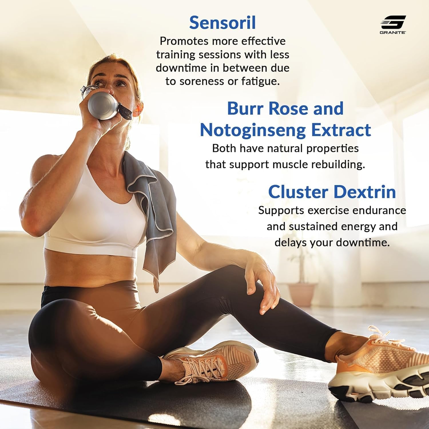 Granite Recovery Intra and Post-Workout Supplement, Blue Crush Flavor (20 Servings)