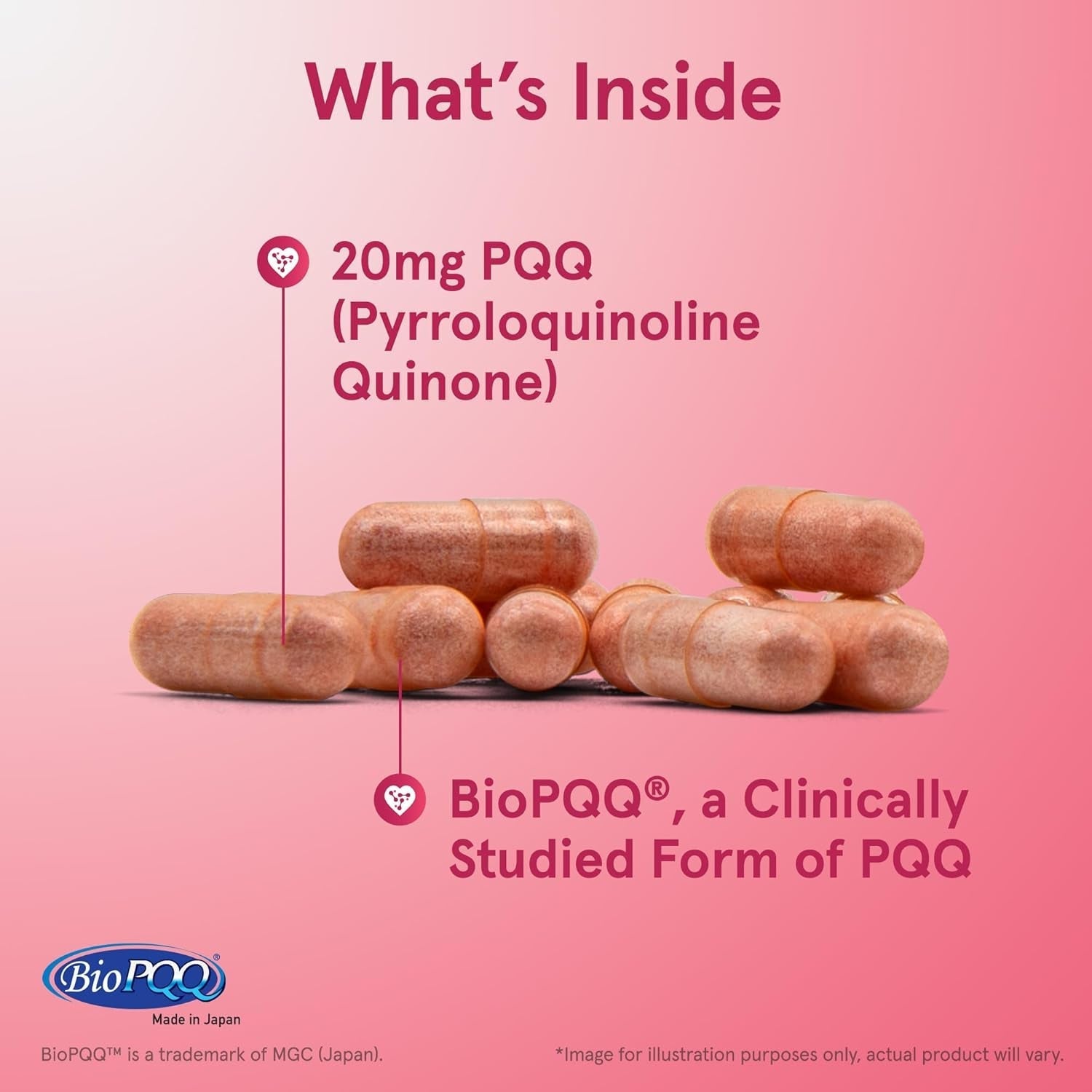 Jarrow Formulas® PQQ 20 Mg, Heart, Brain, and Metabolism Support, 60 Veggie Capsules