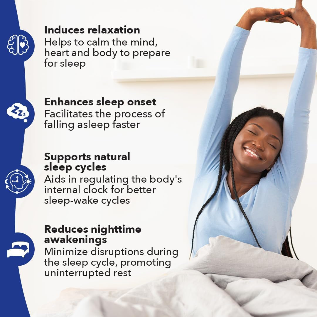 Rest-Zzz - Powerful Sleep Support Supplement - Calms Nervous System - 60 Capsules