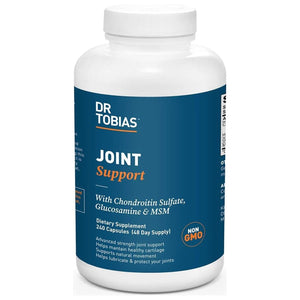 Dr. Tobias Joint Support Supplement with Glucosamine Chondroitin MSM, 240 Capsules