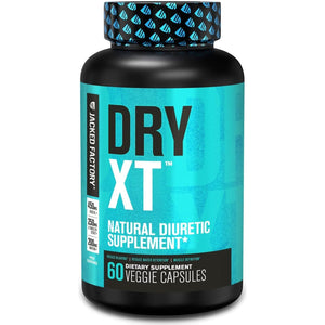 Jacked Factory Dry-Xt Diuretic Water Pills -  Reduces Water Retention & Bloating 60 Capsules