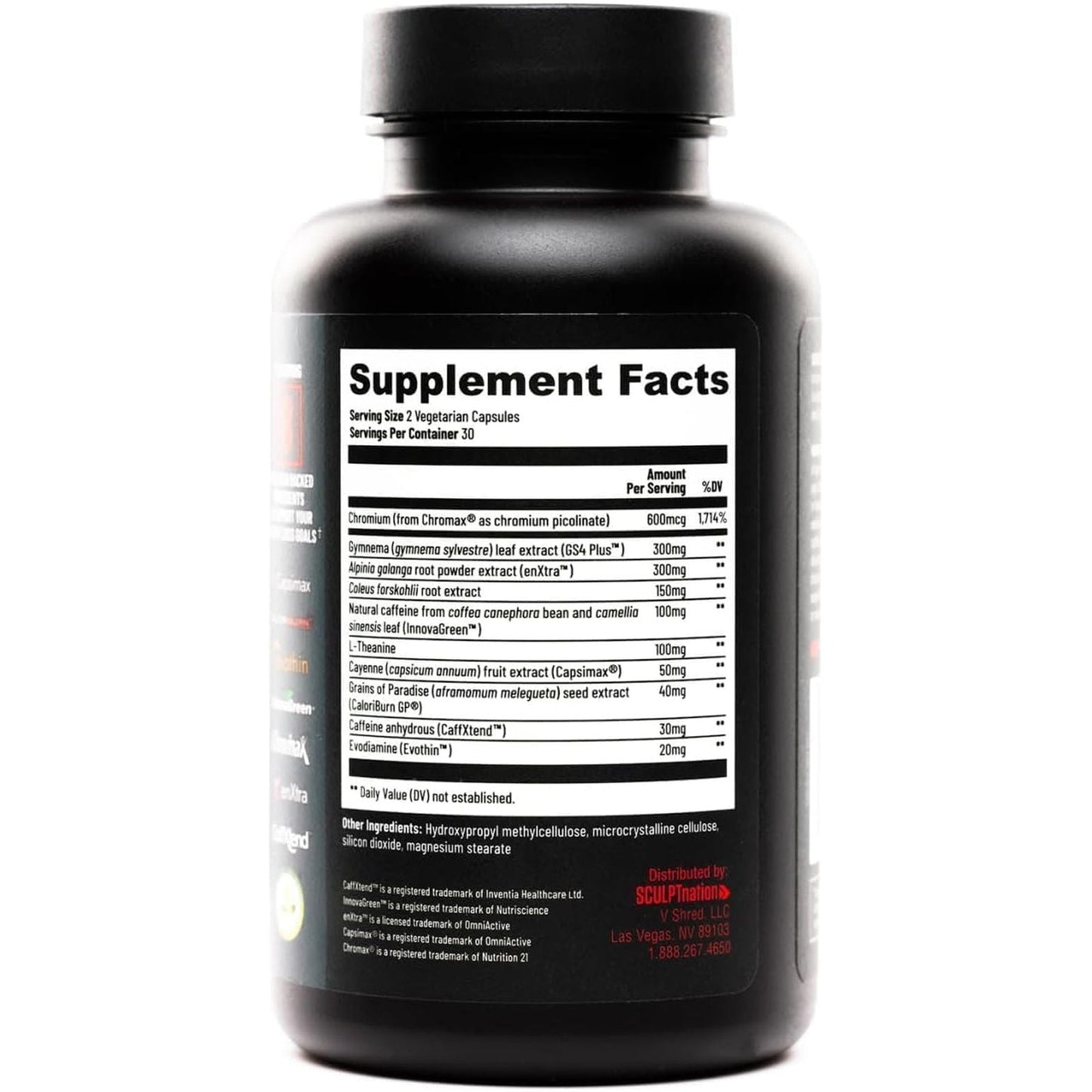 Sculpt Nation by V Shred Burn Thermogenic Fat Burner for Men & Women 60 Pills