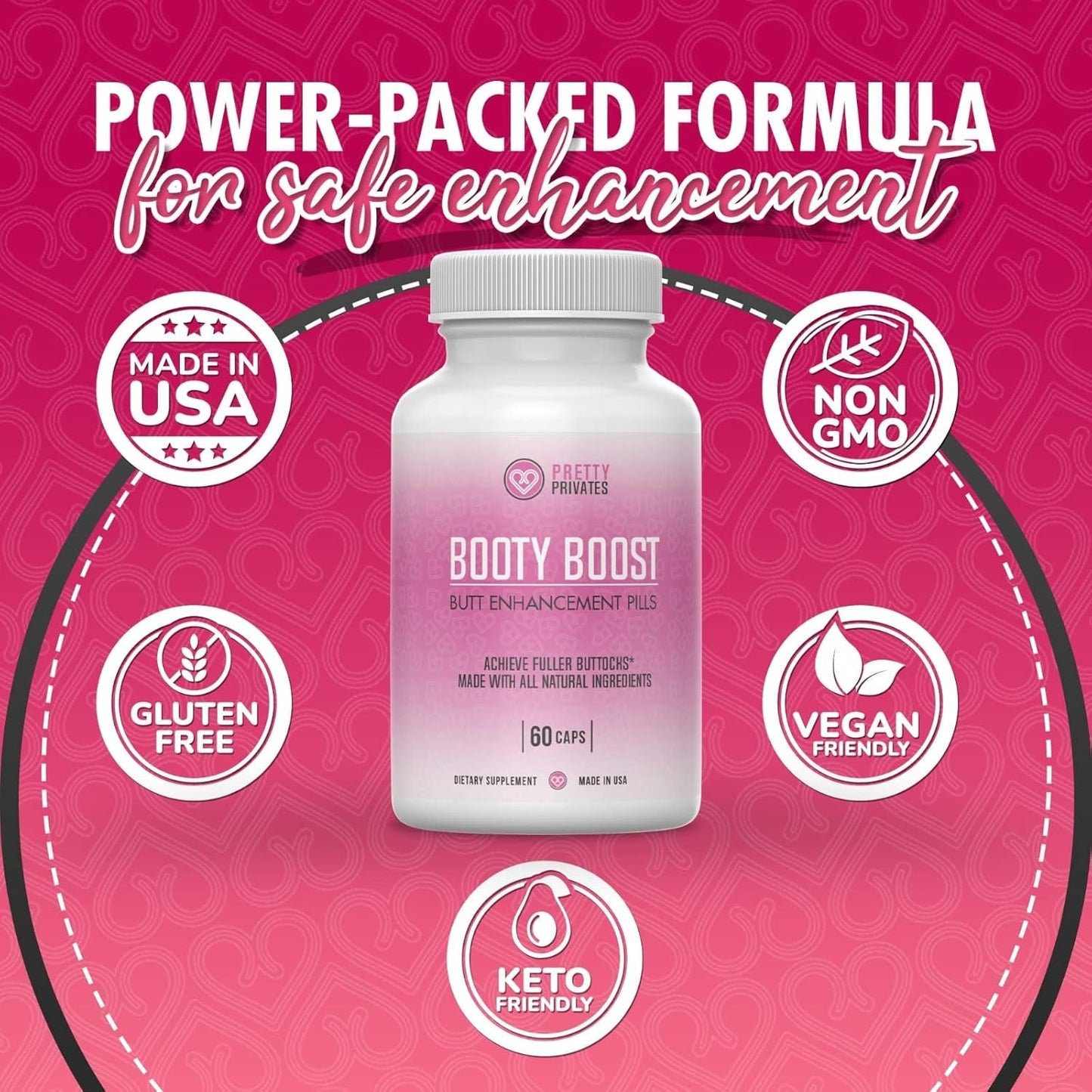 Pretty Privates Premium Butt Enhancement Pills - 60 Ct