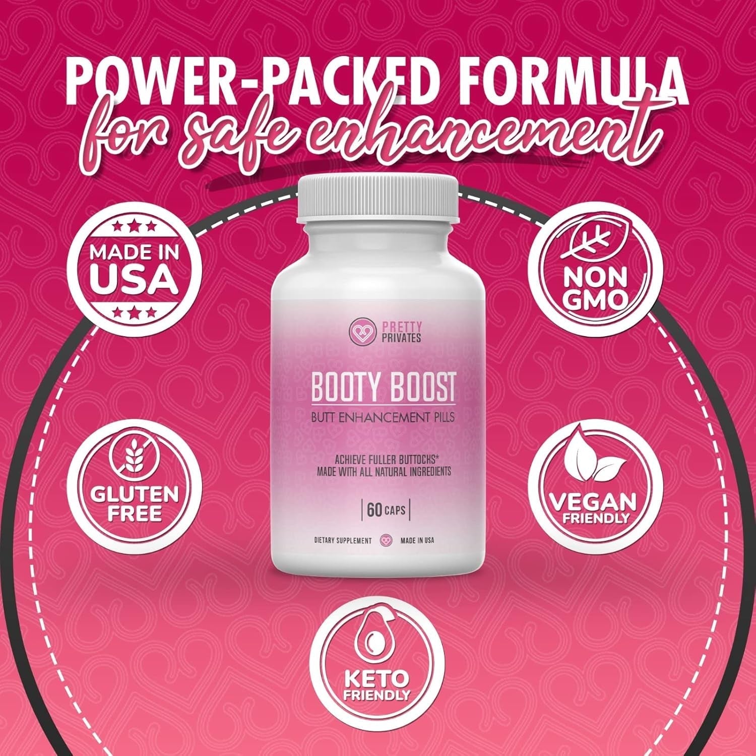 Pretty Privates Premium Butt Enhancement Pills - 60 Ct