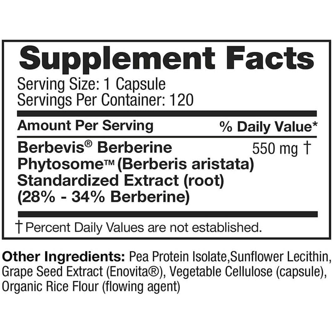 Feel Good Superfoods Berberine Phytosome, 120 Vegan Capsules