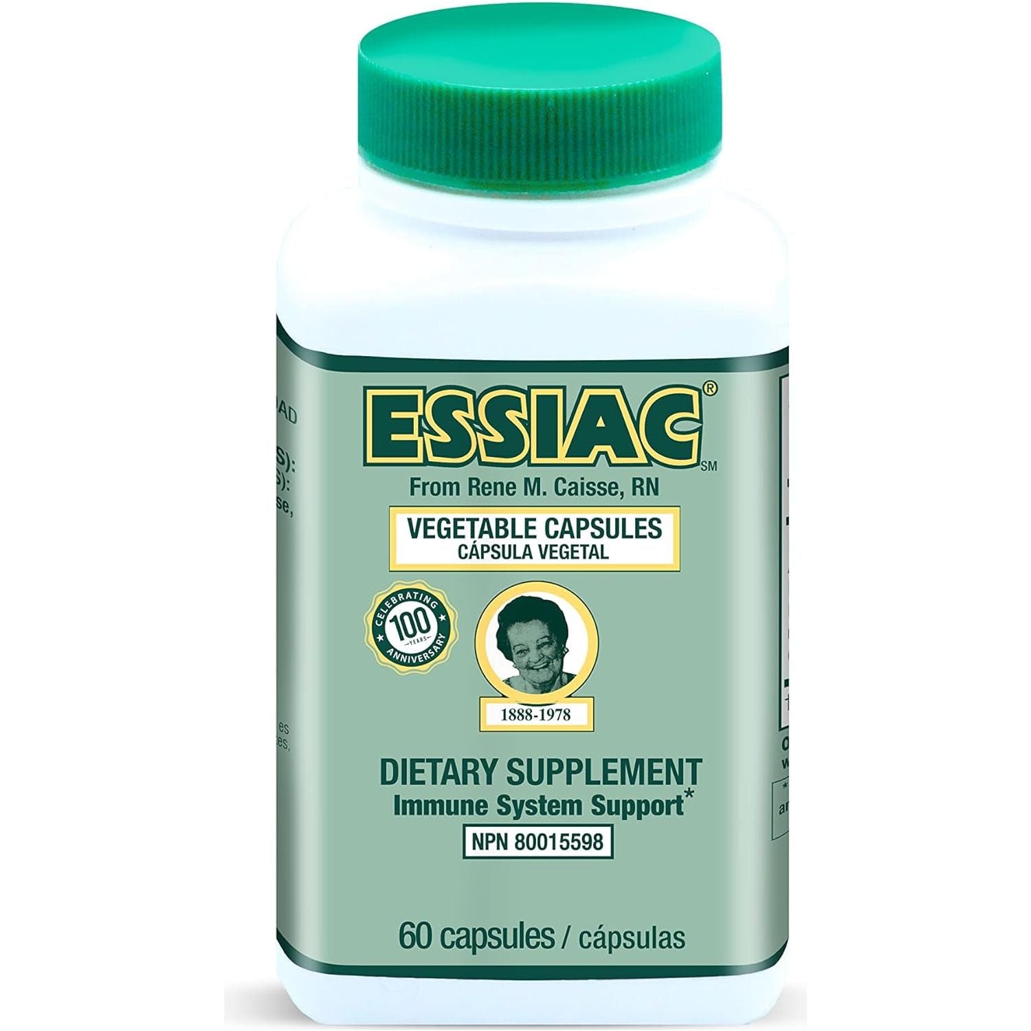 ESSIAC Tea All-Natural Herbal Extract Capsules - Powerful Antioxidant Blend to Help Promote Overall Health & Well-Being 60 Capsules
