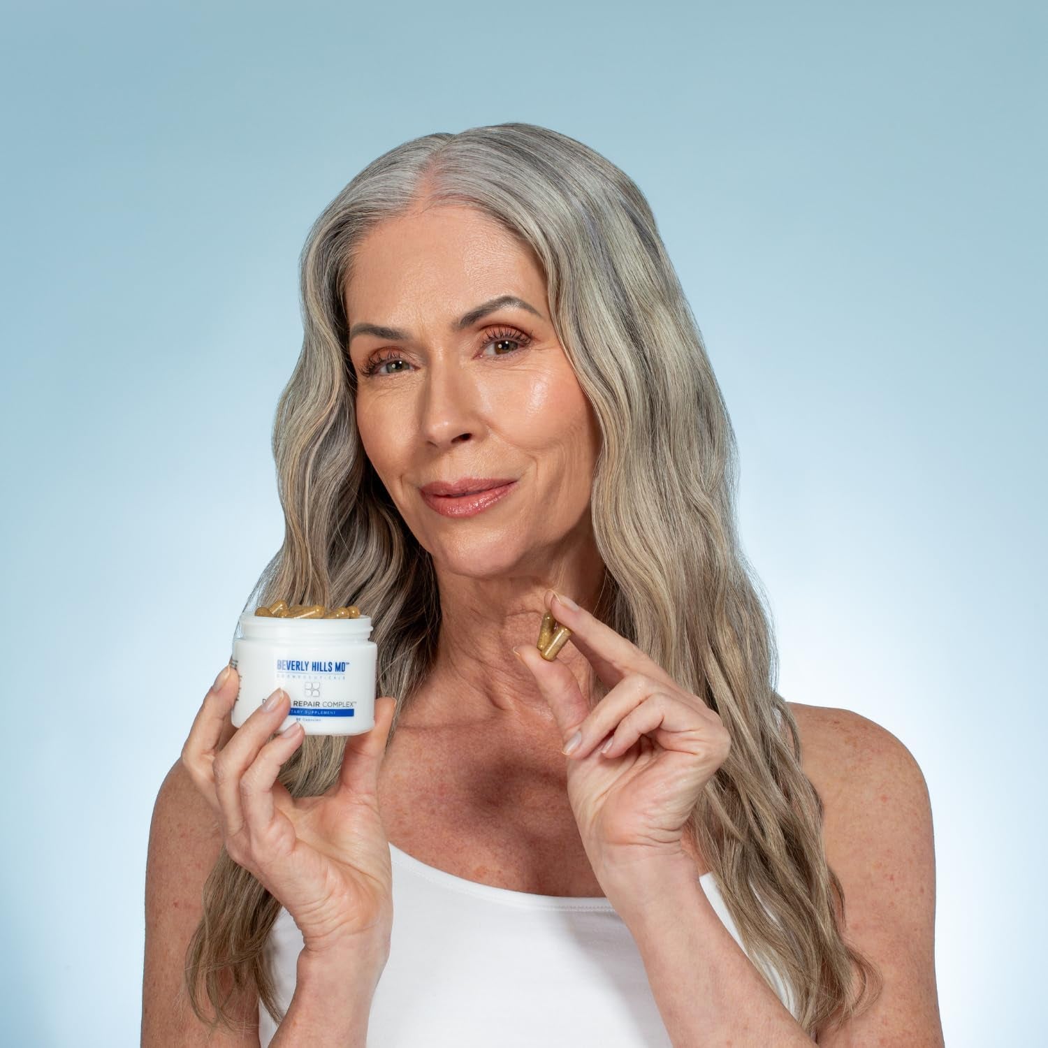 Beverly Hills MD Dermal Repair Anti-Aging Supplement - Hyaluronic Acid, Collagen, Vitamins for Smooth, Plump Skin