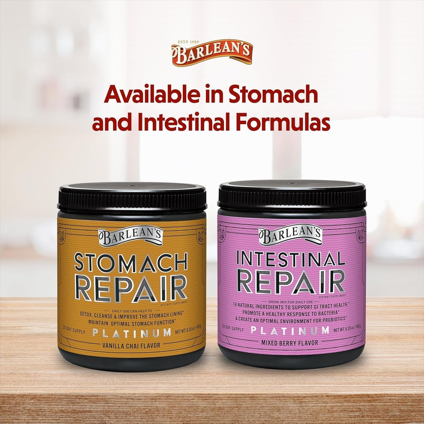 Barlean’S Intestinal Repair Gut Health Powder with 16 Digestive Supplements 6.35 Oz