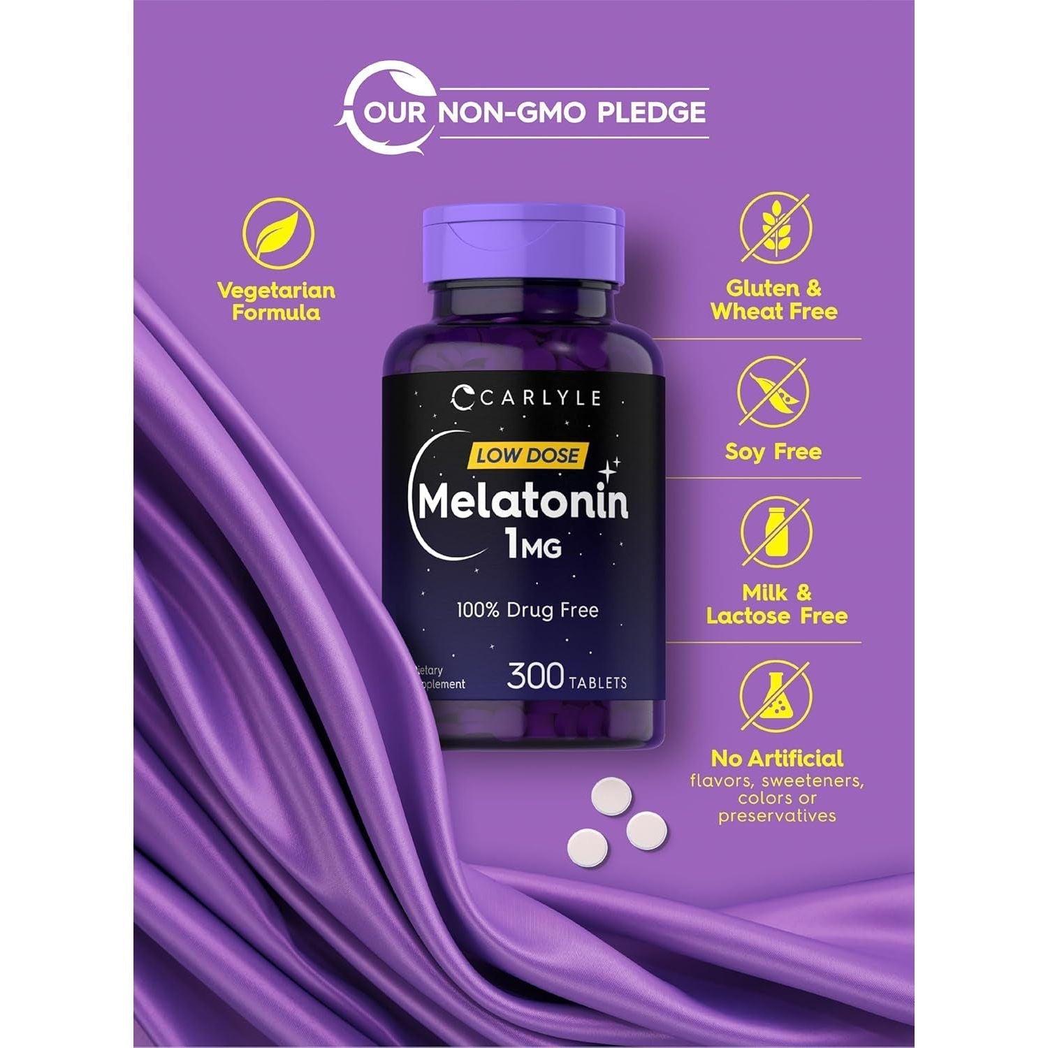 Carlyle Melatonin 1 Mg - 300 Low Dose Tablets
