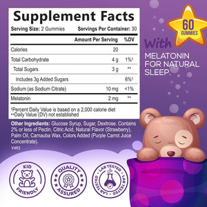 Kids Melatonin Gummy 60 Gummies