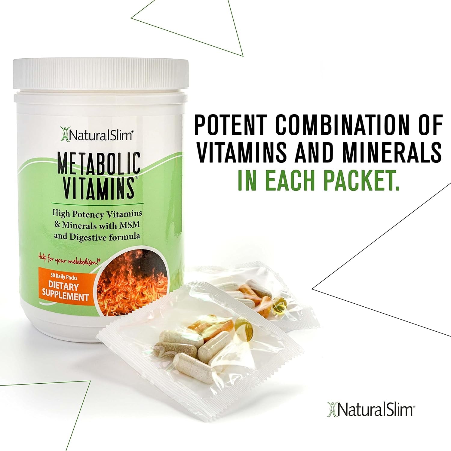 Naturalslim Metabolic Vitamins - Combination of High Potency Multivitamins, Minerals - Energy & Metabolism Support