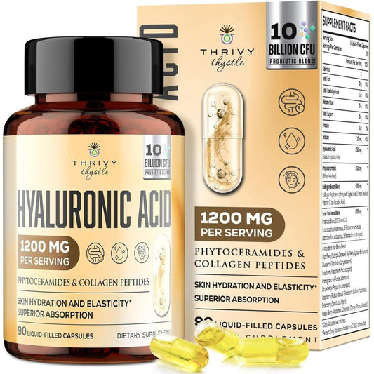 19 - IN - 1 Hyaluronic Acid Capsules - for Skin, Eyes, Bones, Gastrointestinal (1 Pack) - Suppviv