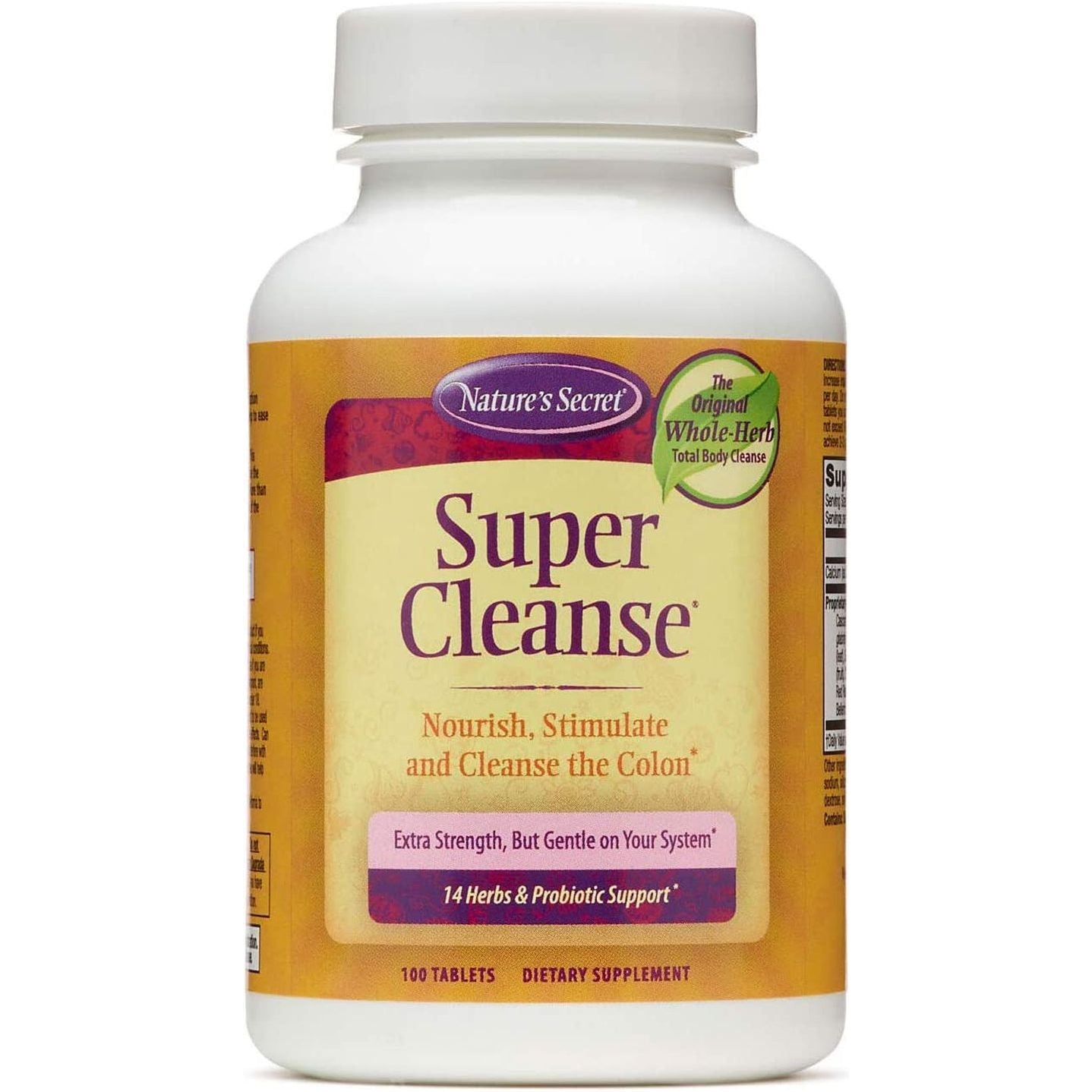 Super Cleanse by Nature'S Secret | Herbal and Probiotic Support, 100 Tablets