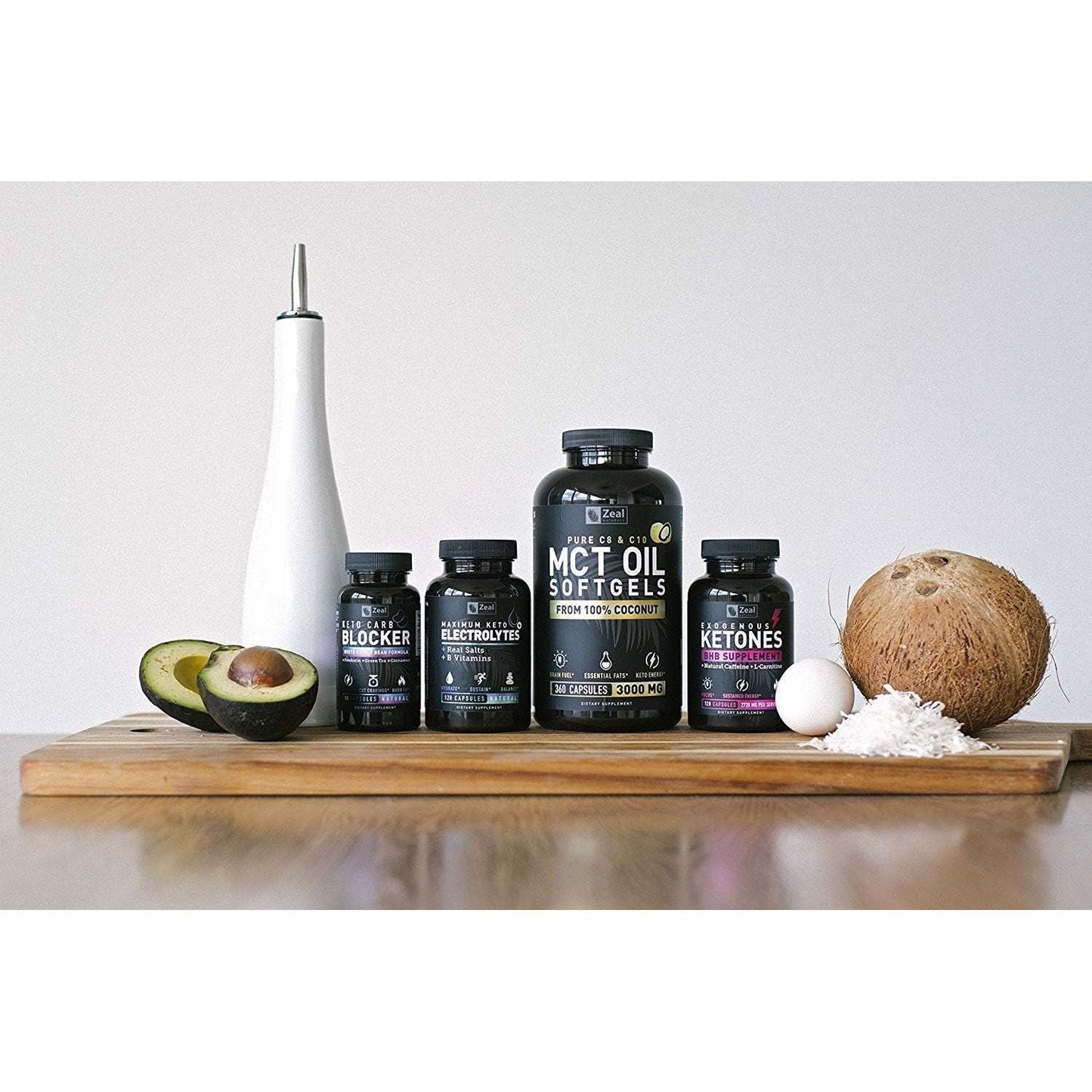 Pure MCT Oil Capsules (360 Softgels | 3000Mg) 4 Month Supply Keto Pills W Unrefined Coconut - C10 & C8 Brain Fuel, Energy, Octane Ketosis