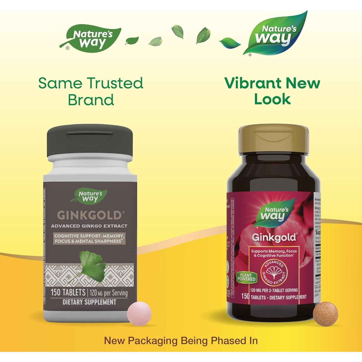 Nature'S Way Ginkgold Advanced Ginkgo Extract, Supports Memory, Focus & Cognitive Function* 150 Tablets