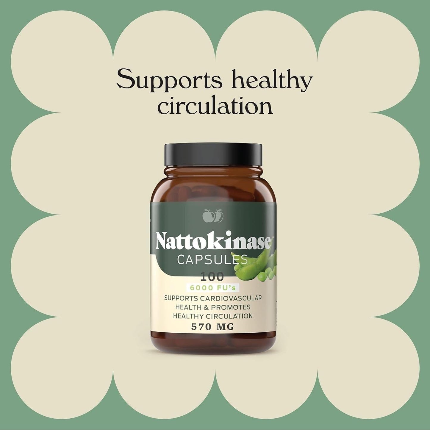 Complete Natural Products Nattokinase Capsules - 100 Count 570Mg 6000Fu'S