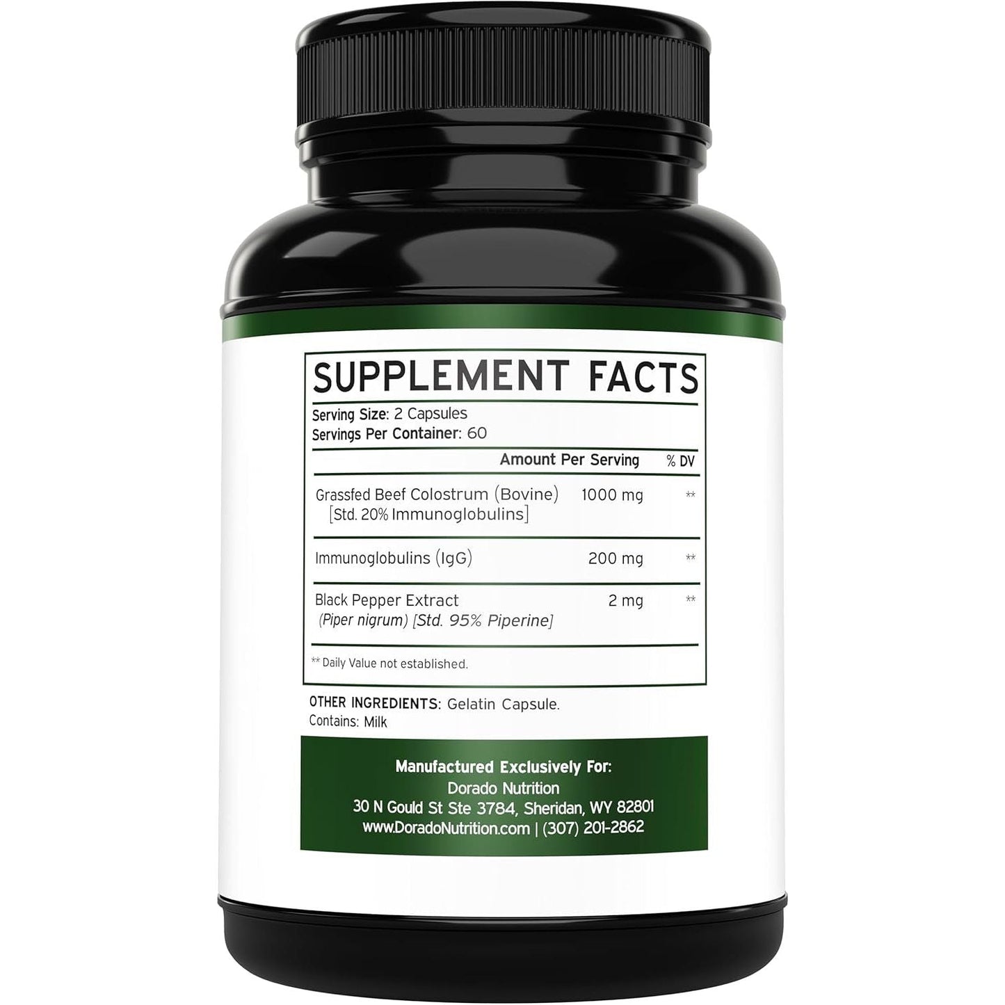 Colostrum Supplement (120 Count) 1000Mg per Serving - Grass Fed, No Fillers, Third Party Tested - USA Made