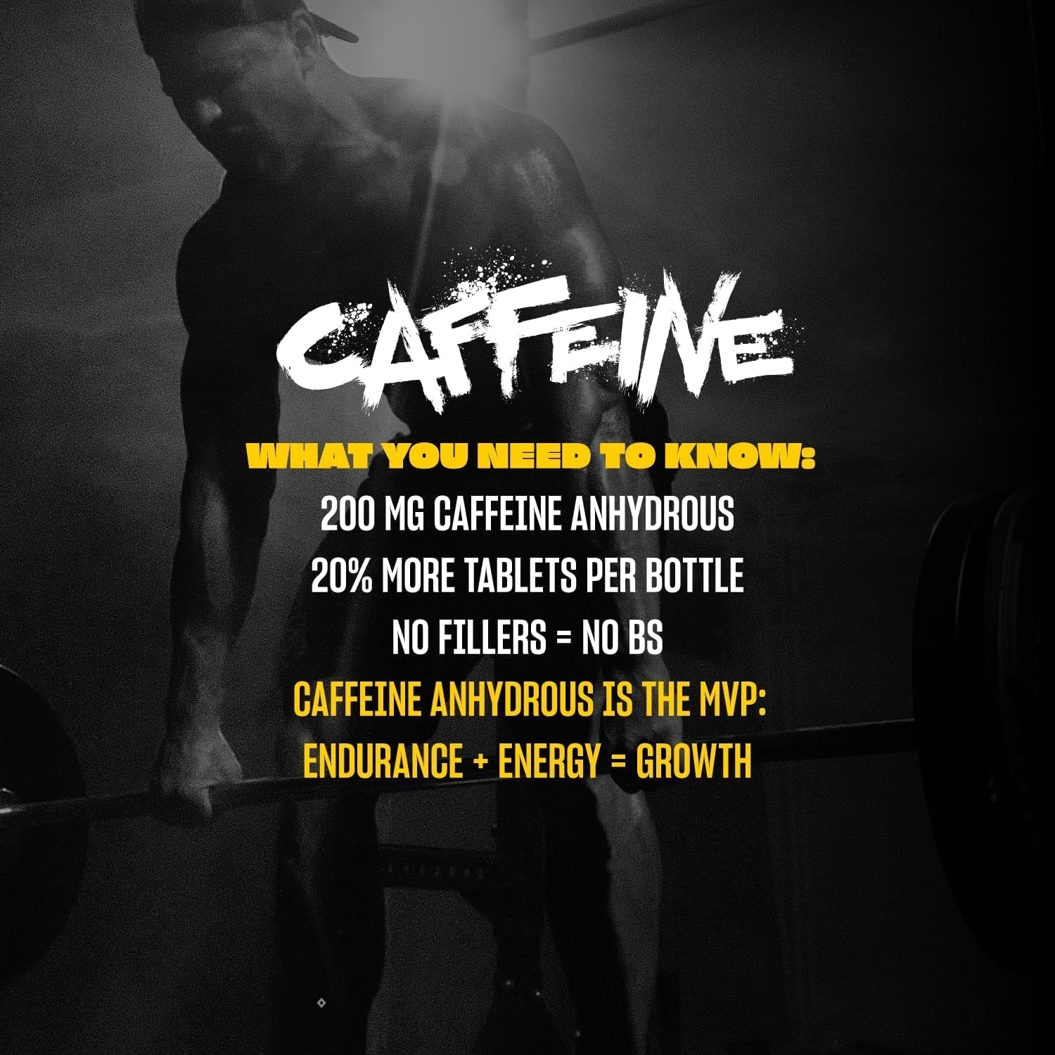 Mutant Caffeine Pills – Pharmaceutical-Grade Pure Caffeine Supplement 240 Tablets