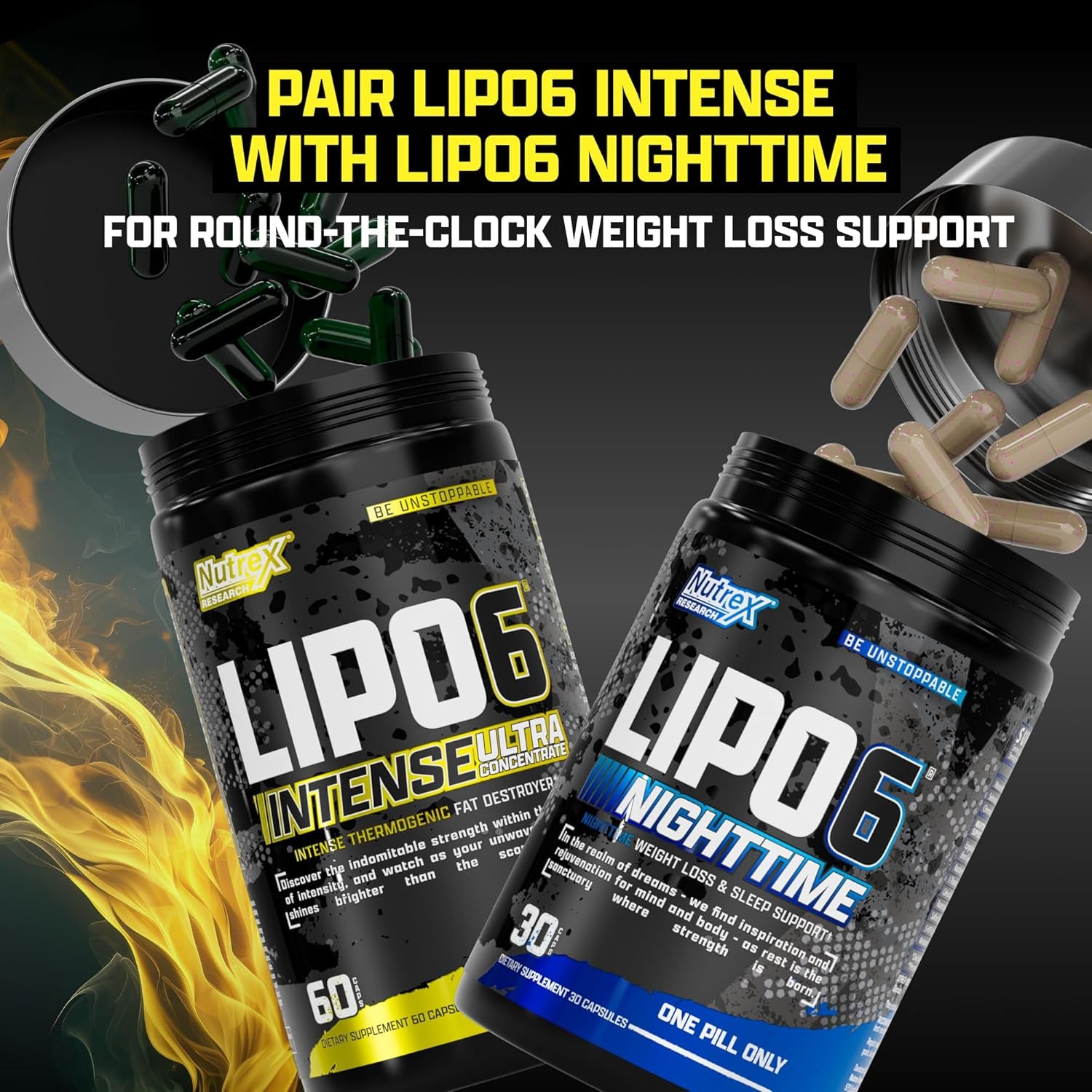 Nutrex Research Lipo6 Black Intense Ultra Concentrate Thermogenic Fat Burner - 60 Diet Pills