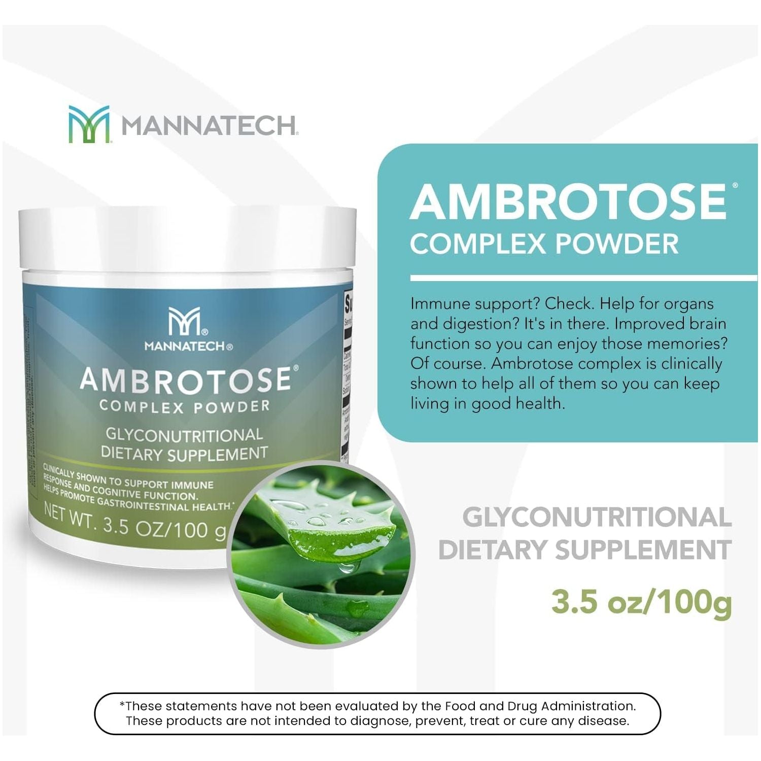 Mannatech Ambrotose Complex Immune Support Supplement 25 Days Supply