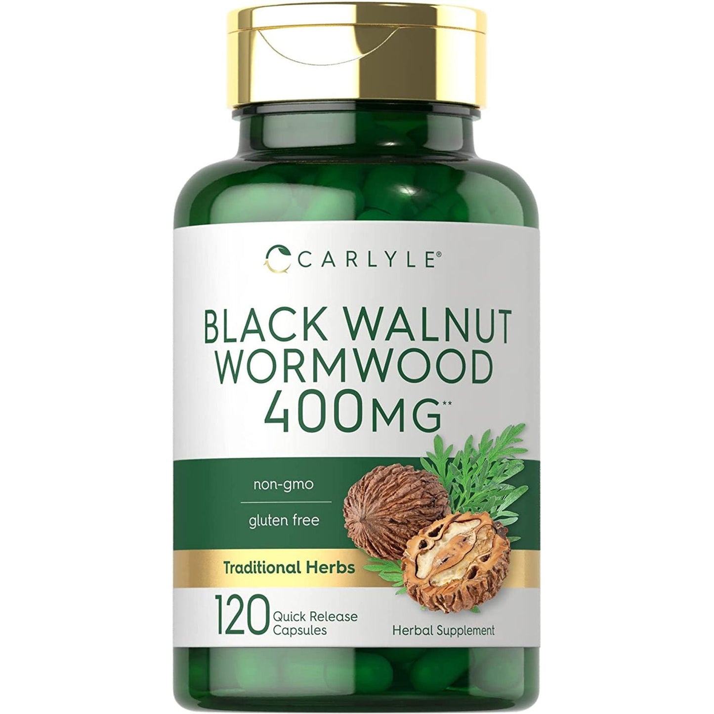 Carlyle Black Walnut Wormwood | 120 Capsules | Herbal Complex | Non-Gmo, Gluten Free