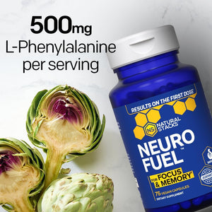 NATURAL STACKS Neurofuel Nootropic Brain Support Supplement - 75 Focus Pills