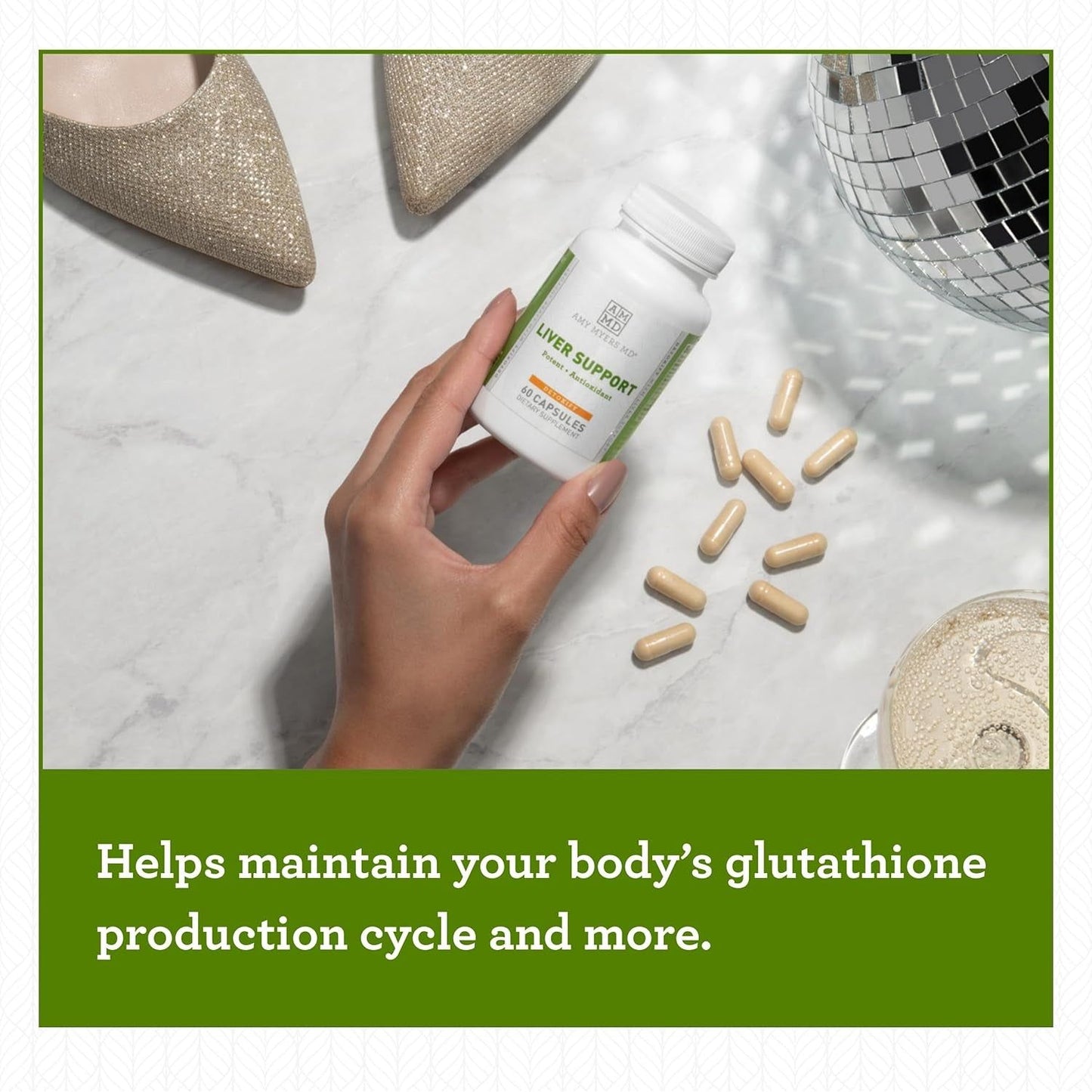 Amy Myers MD Liver Support - Features a Powerful Blend of Ingredients That Help Clean & Optimize Liver Function 60 Capsule