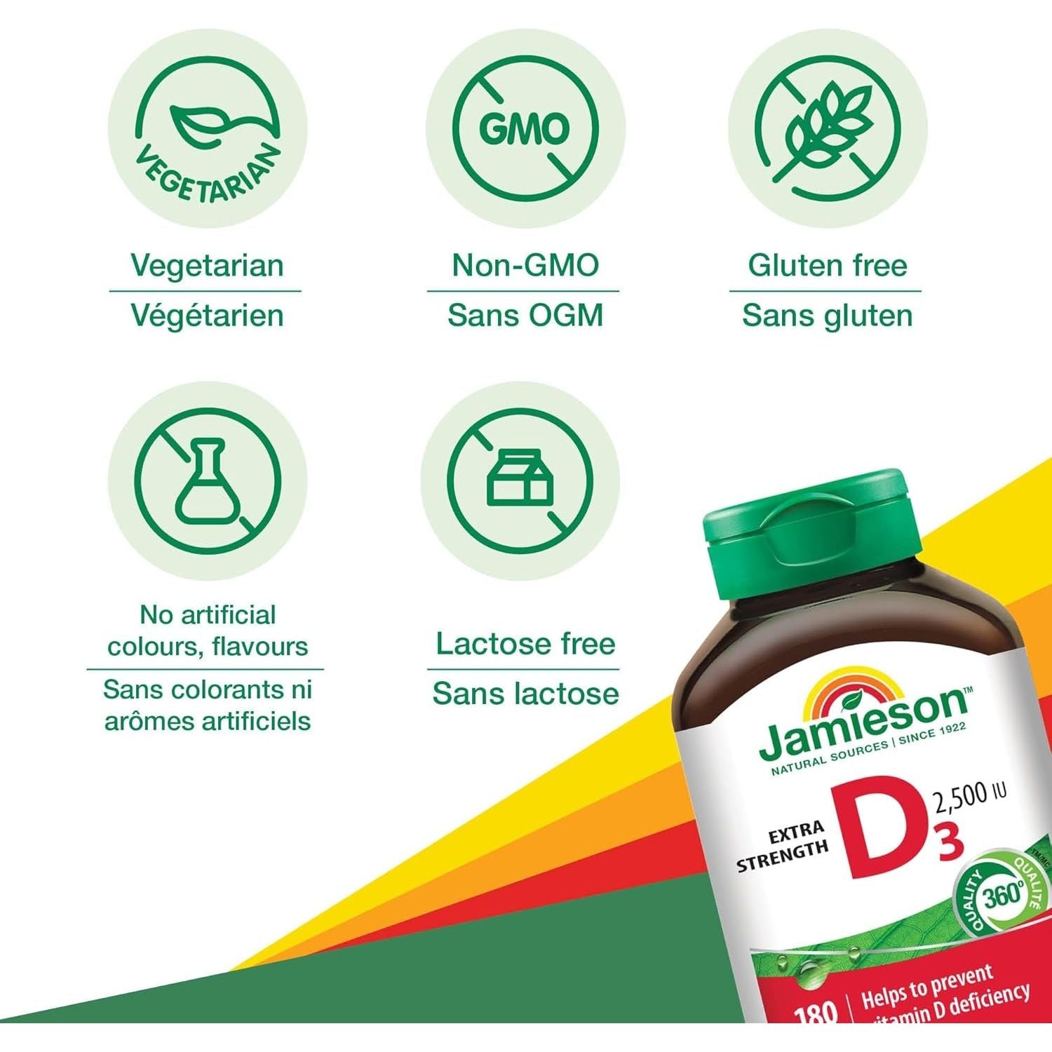 Jamieson Vitamin D 2500IU NEW 180 Tablets