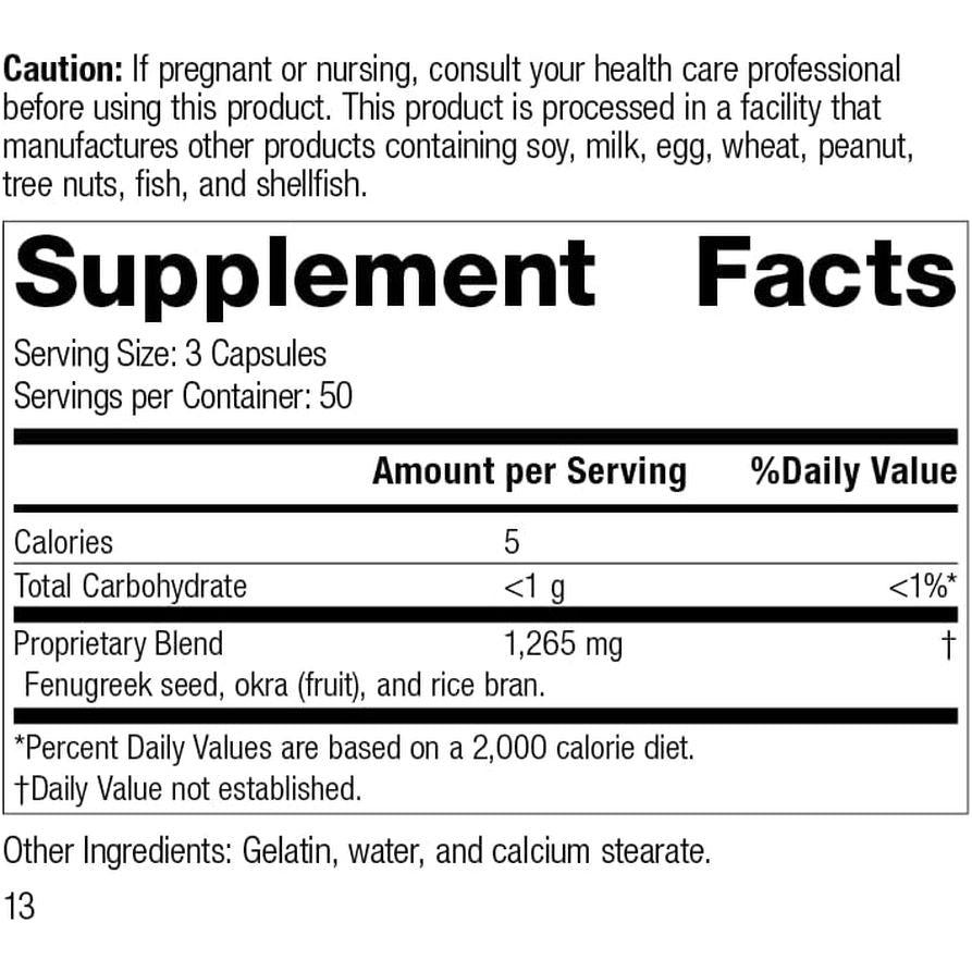 Standard Process Inc. Fen-Gre - with Rice Bran, Okra Fruit, and Fenugreek - 150 Capsules