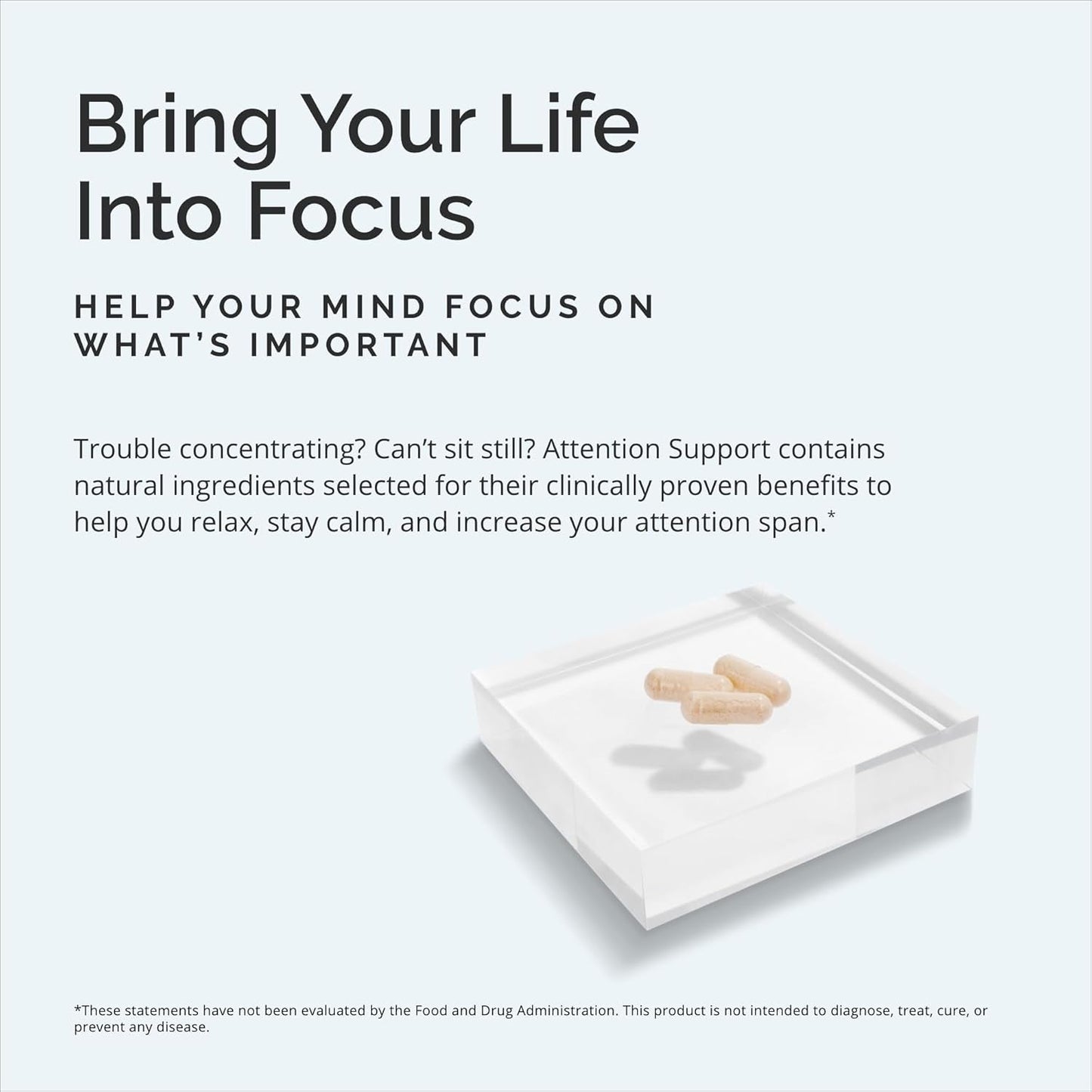 BRAINMD Dr Amen Attention Support - Promotes Mental Focus & Impulse Control - 30 Servings