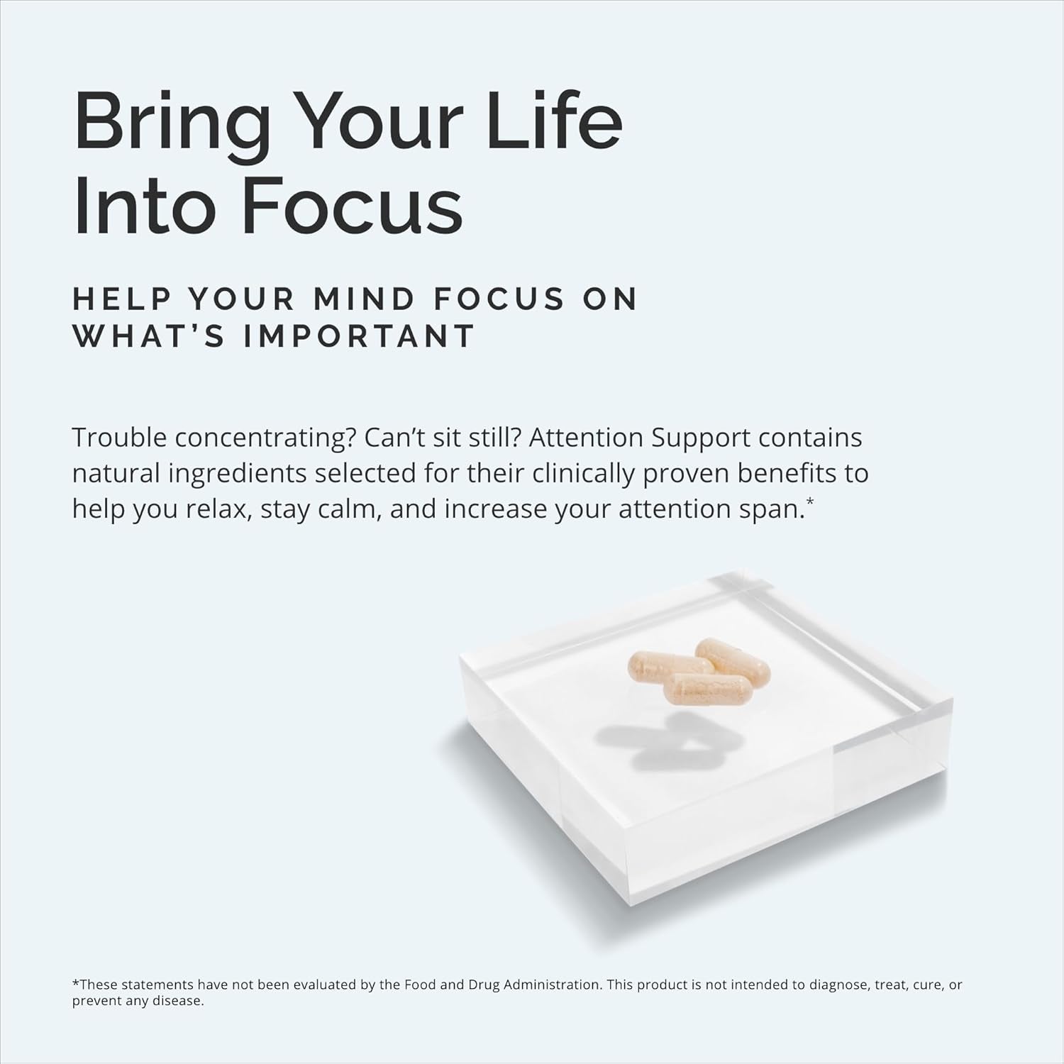 BRAINMD Dr Amen Attention Support - Promotes Mental Focus & Impulse Control - 30 Servings