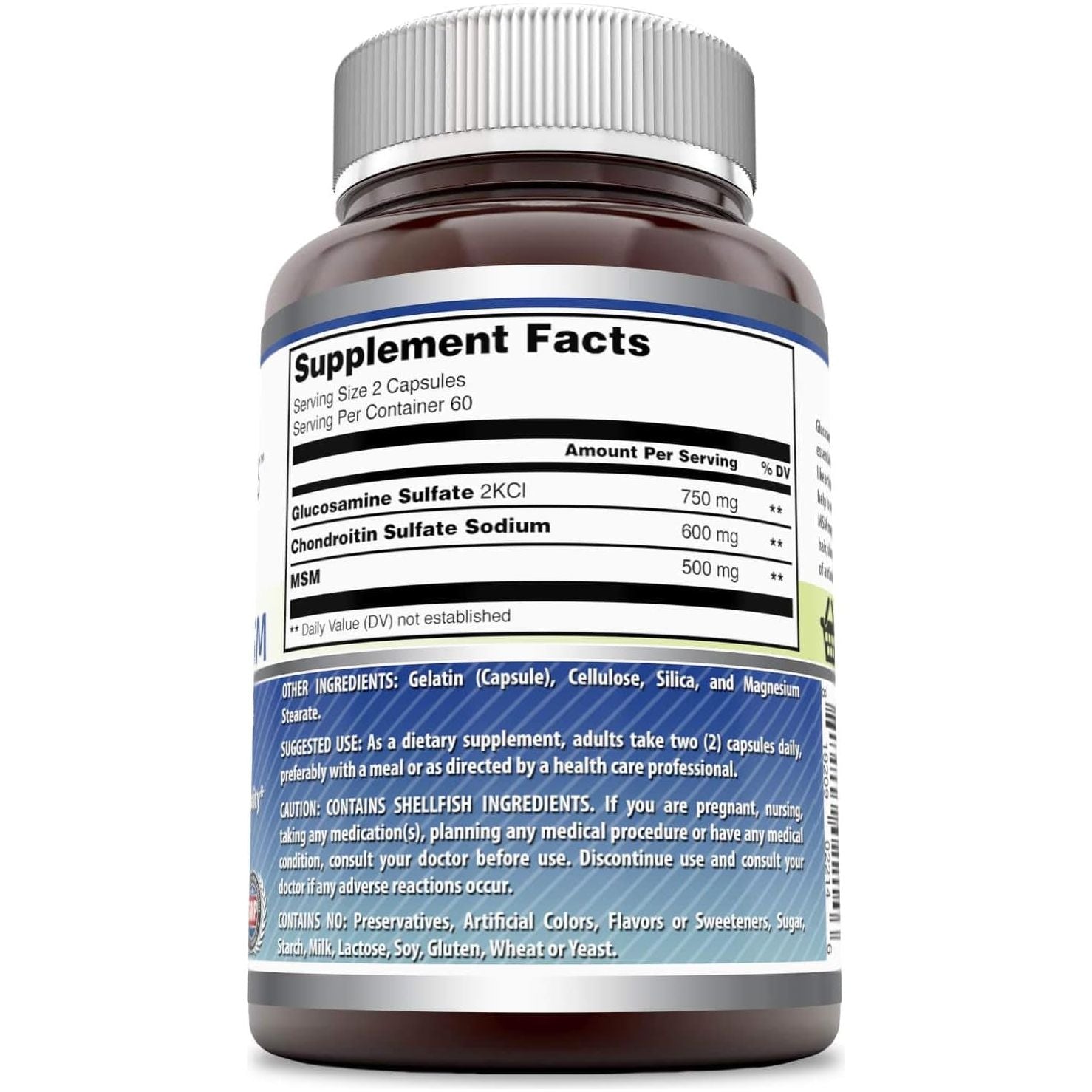 Amazing Formulas Glucosamine Chondroitin MSM  Supplement (120 Count)