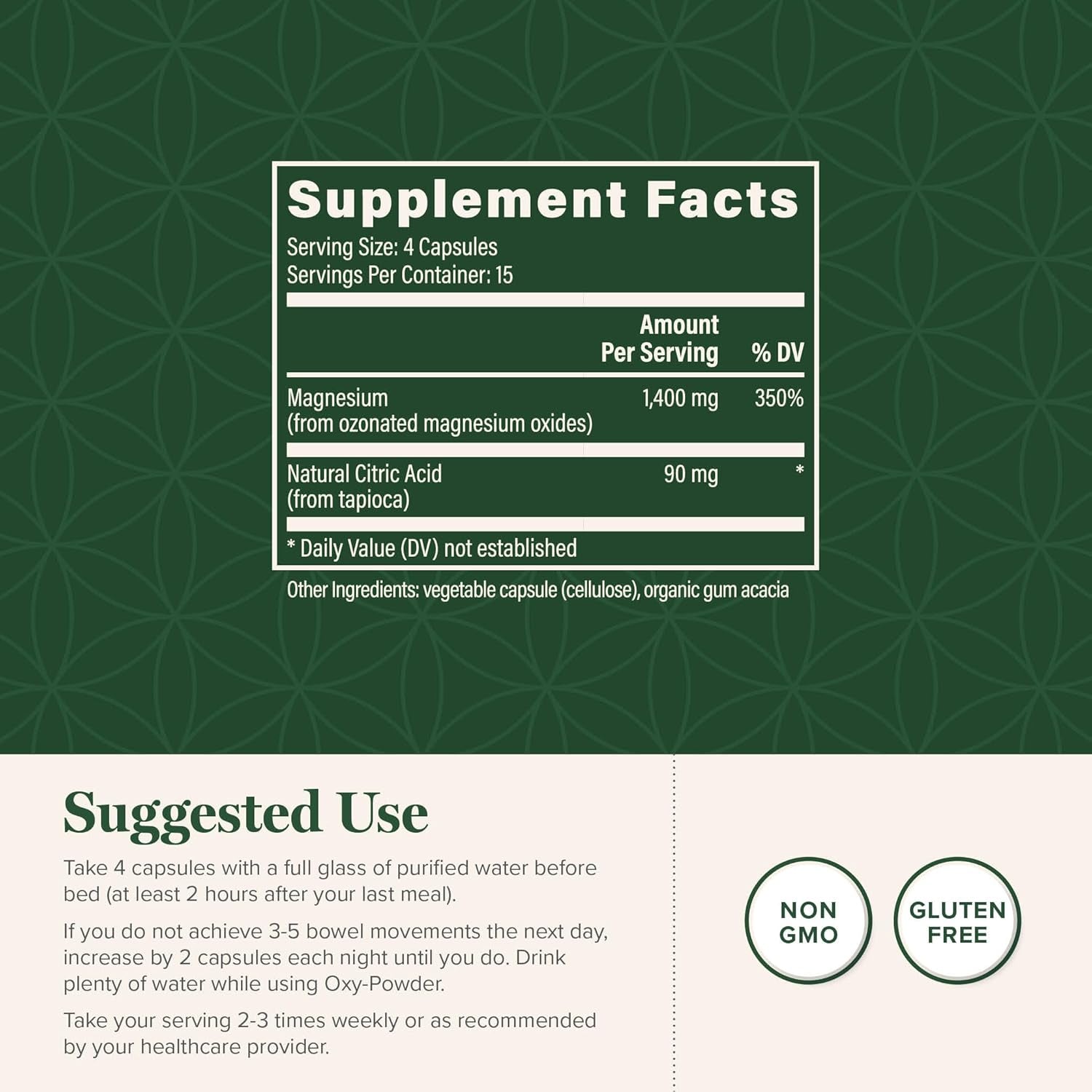 Global Healing Oxy-Powder Colon Cleanse, Constipation Relief for Women & Men