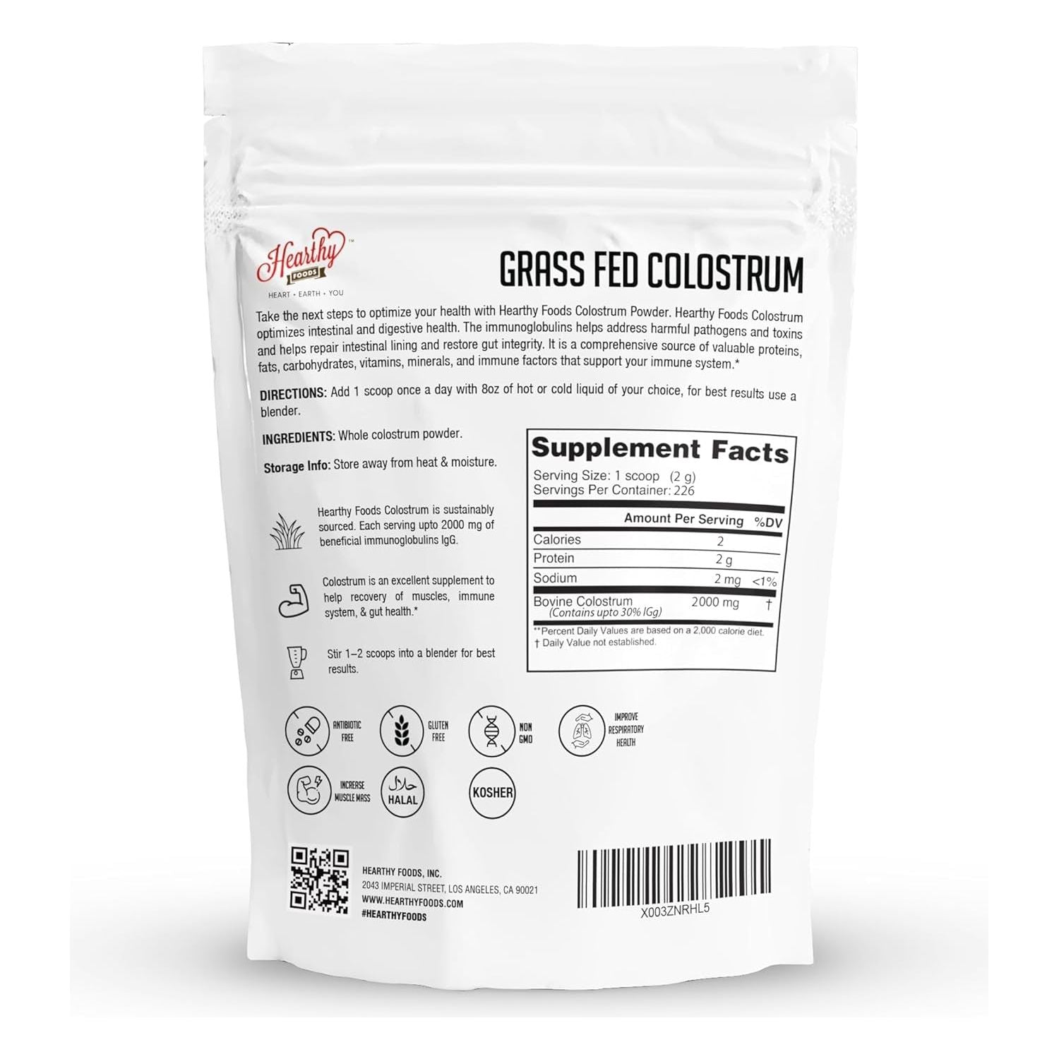 Bovine Colostrum Powder - Upto 30% IGG, Leaky Gut Repair Supplements,  90 Servings