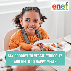 ENOF Organic Fruit & Vegetable Powder Supplement Kids & Adults, 10 Clean Ingredients, 1 Month Supply